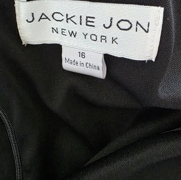 Jackie Jon NY Elegant Black and White Maxi Dress - Picture 7 of 8